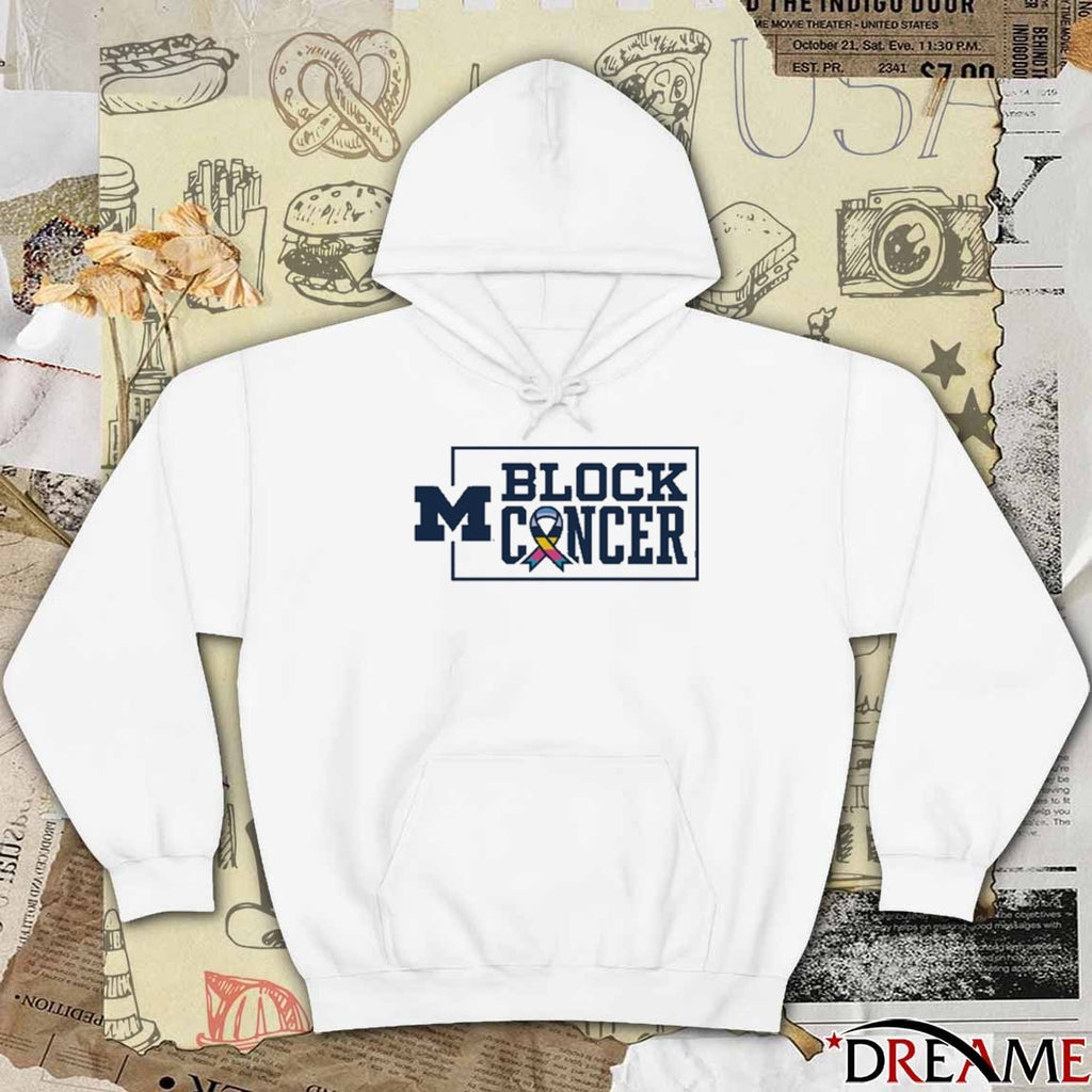 Michigan Wolverines Football Block Cancer NCAA 2025 t-shirt