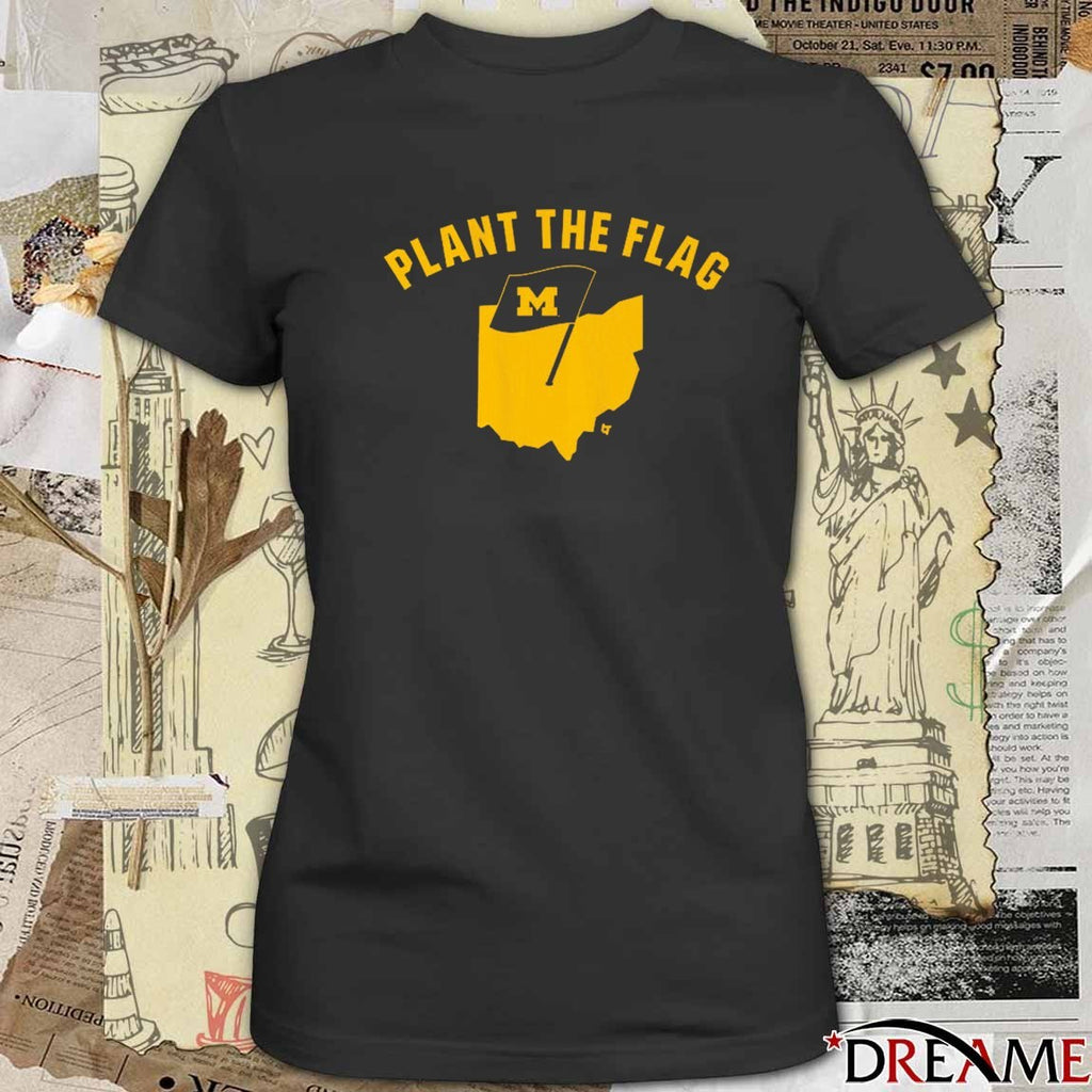 Michigan Wolverines Football Plant The Flag NCAA 2025 t-shirt