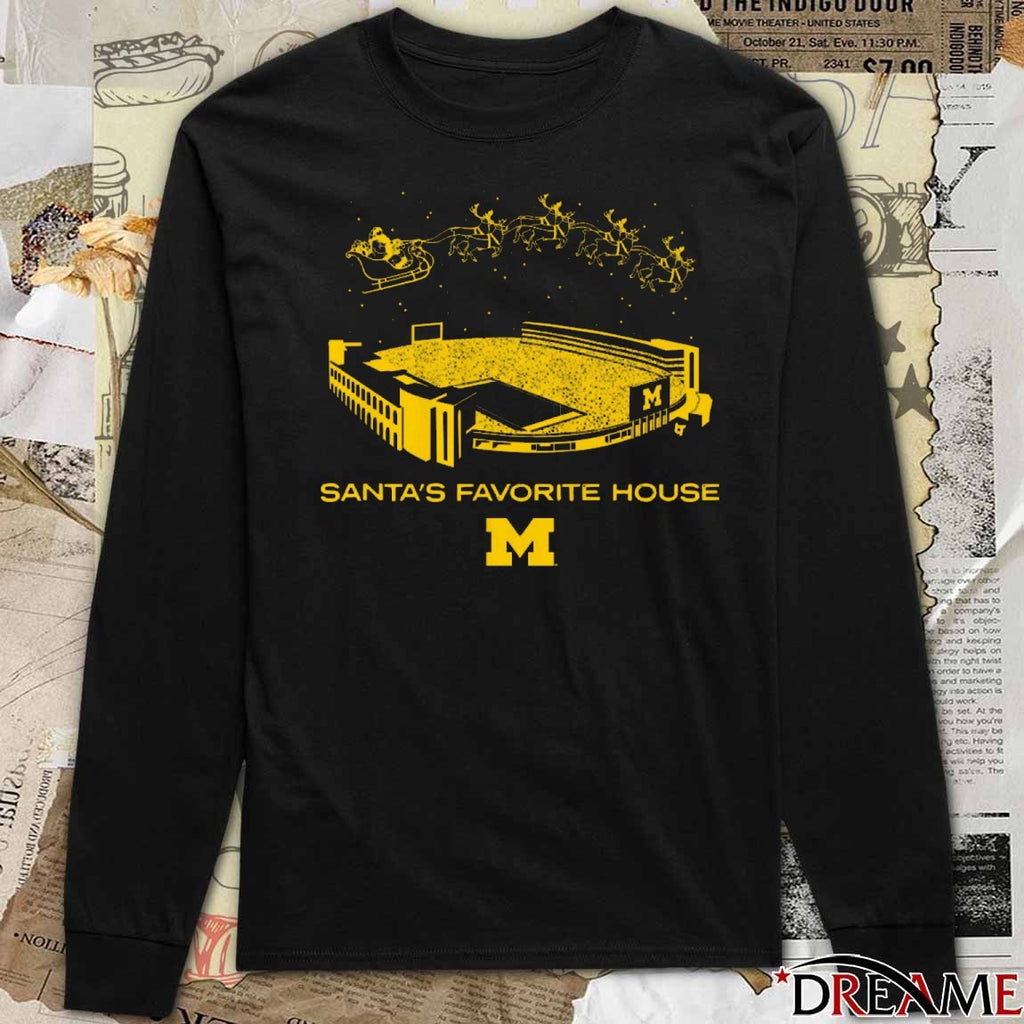 Michigan Wolverines Football Santa’s Favorite House t-shirt