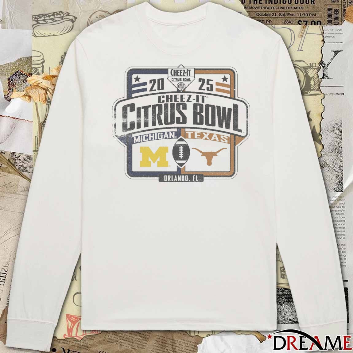 Michigan Wolverines Vs Texas Longhorns 2025 Cheez-It Citrus Bowl Game Dueling Orlando FL t-shirt