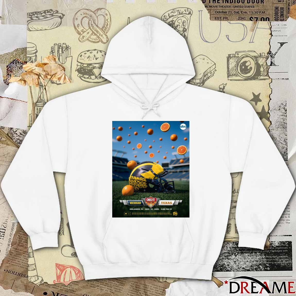 Michigan Wolverines Vs Texas Longhorns Cheez-It Citrus Bowl December 31, 2025 Poster t-shirt