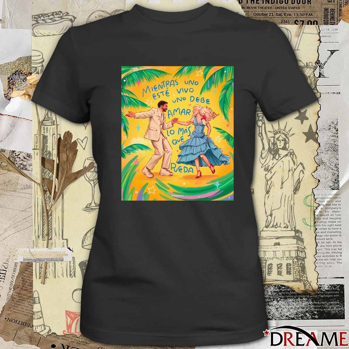 Mientras Uno Este Vivo Uno Debe Amar Lo Mas Que Pueda Bad Bunny and Lady Gaga Halftime Show 2026 Poster t-shirt