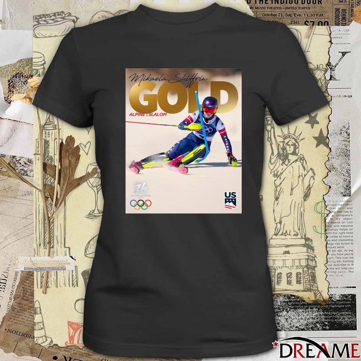 Mikaela Shiffrin Alpine Slalom Gold Medal 2026 Winter Olympics t-shirt