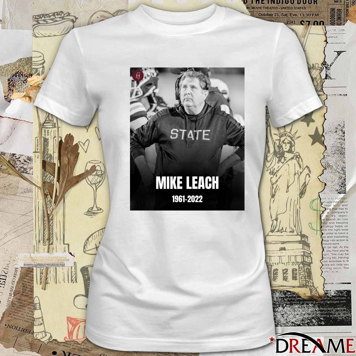 Mike Leach College Football Coach At The Age Of 61 1961 – 2022 Poster t-shirt