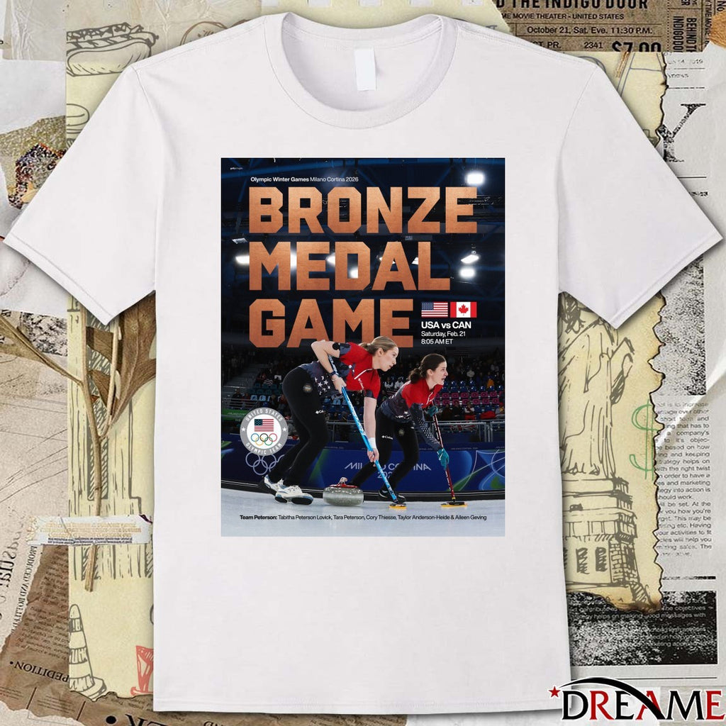 Milan Cortina Winter Olympics 2026 Bronze Medal Game USA vs CAN Feb 21 t-shirt
