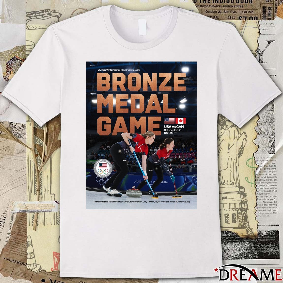Milan Cortina Winter Olympics 2026 Bronze Medal Game USA vs CAN Feb 21 t-shirt