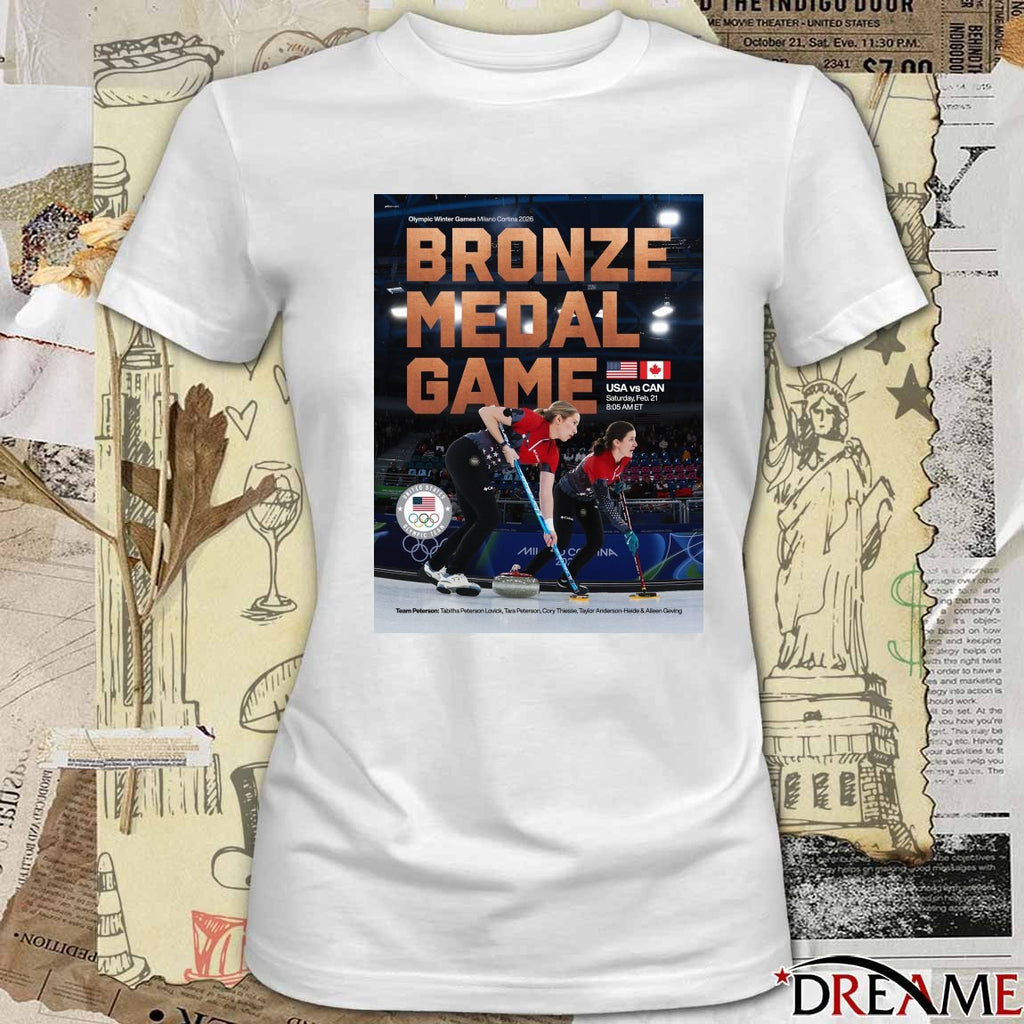 Milan Cortina Winter Olympics 2026 Bronze Medal Game USA vs CAN Feb 21 t-shirt