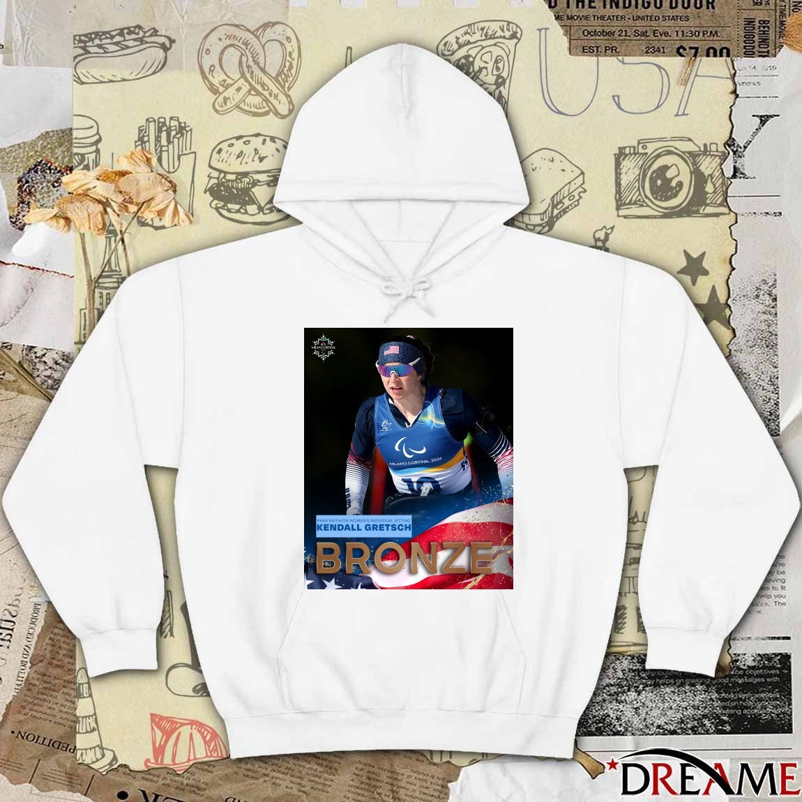 Milano Cortina 2026 Para Biathlon Women’s Individual Sitting Kendall Gretsch Bronze Medal t-shirt