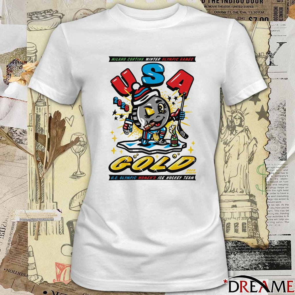 Milano Cortina Winter Olympic Games USA Gold 2026 US Olympic Women’s Ice Hockey Team t-shirt