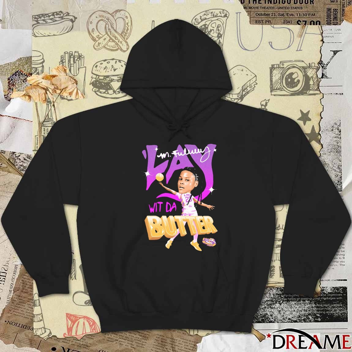 Milaysia Fulwiley Wit Da Butter LSU Tiger NCAA Cartoon t-shirt
