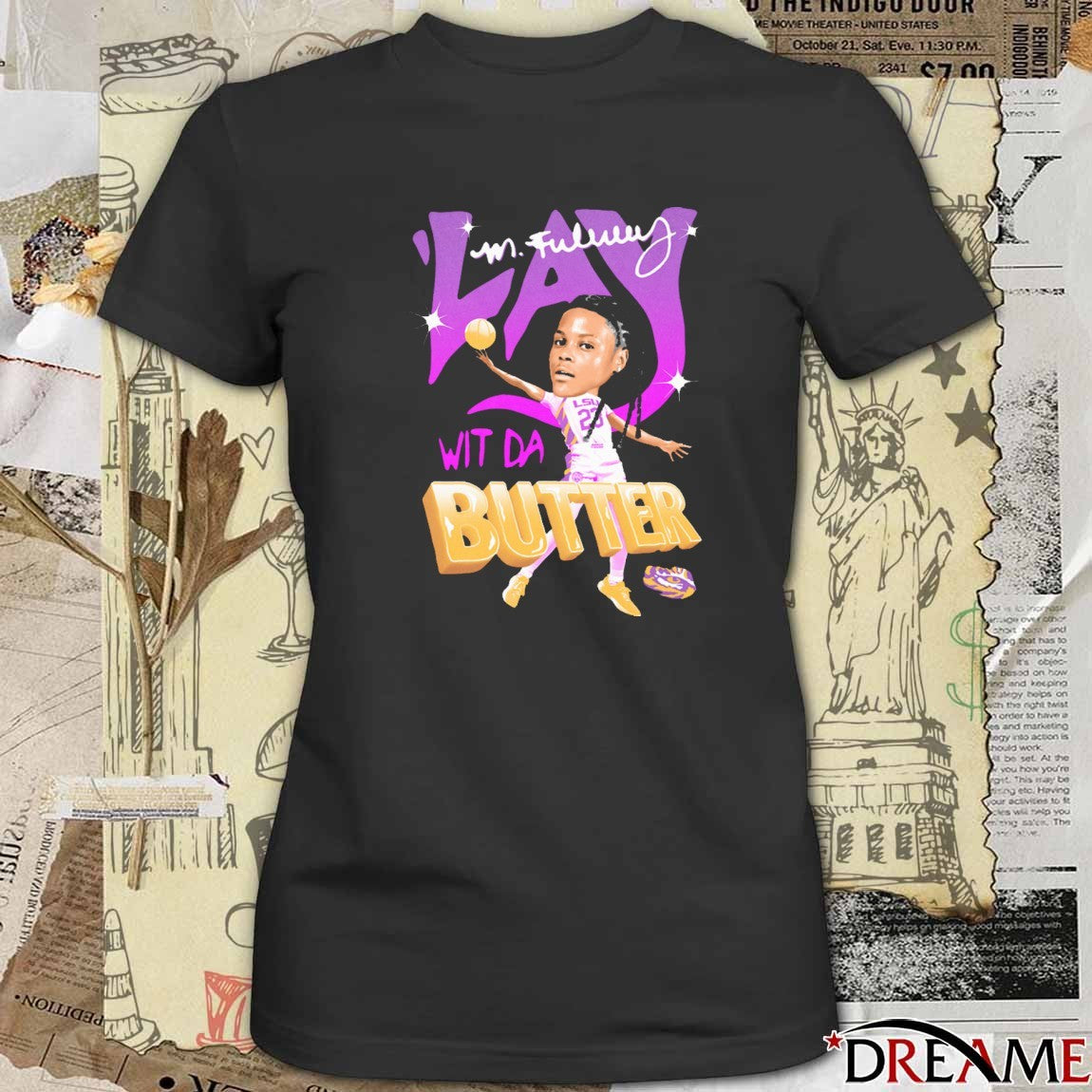 Milaysia Fulwiley Wit Da Butter LSU Tiger NCAA Cartoon t-shirt