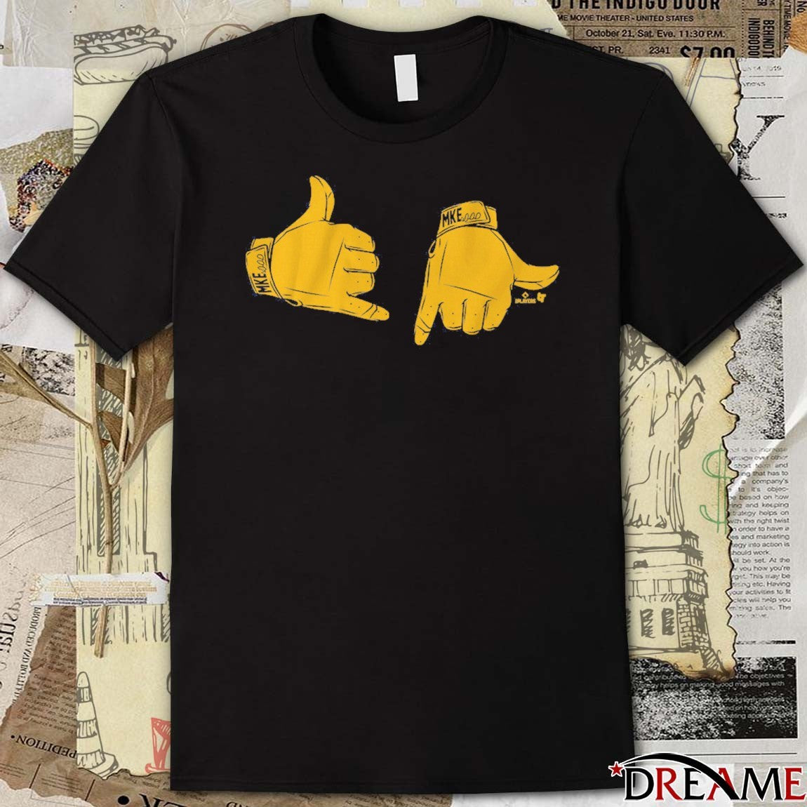 Milwaukee Brewers Baseball MLB Call Ended Hand Sign t-shirt