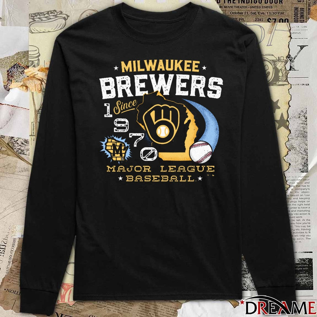 Milwaukee Brewers MLB Regional Major League Baseball Since 1970 t-shirt