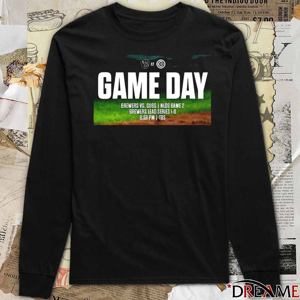 Milwaukee Brewers Vs Chicago Cubs NLDS Game 2 Brewers Lead The Series 1-0 t-shirt