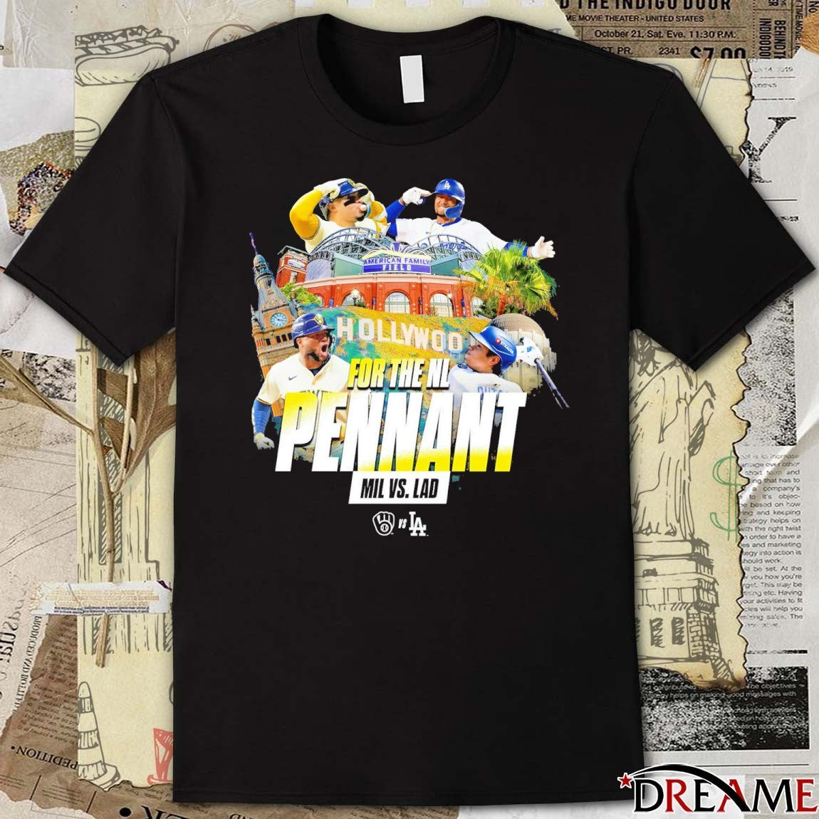 Milwaukee Brewers Vs Los Angeles Dodgers For The NL Pennant American Family Field t-shirt