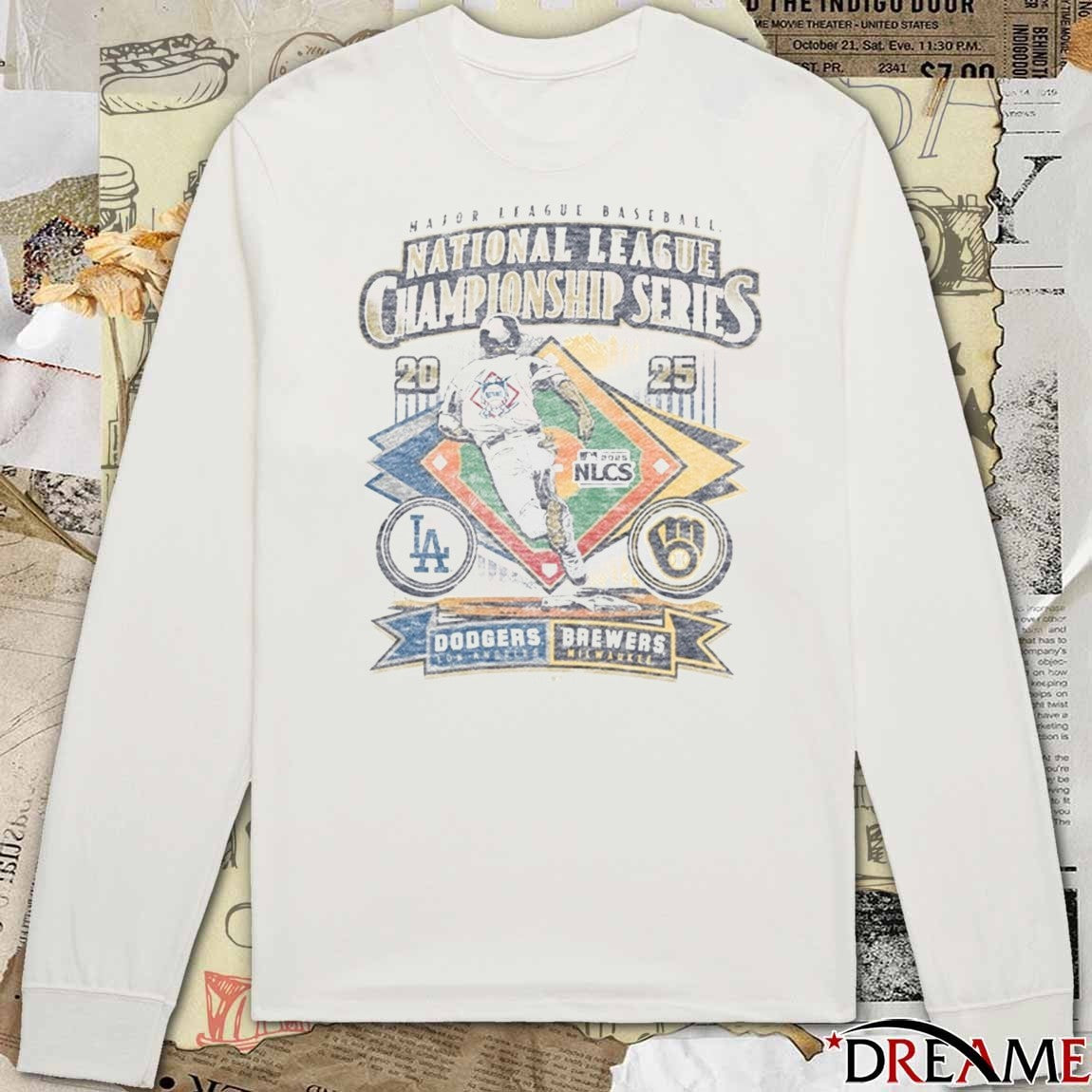 Milwaukee Brewers vs LA Dodgers MLB 2025 NLCS Matchup Dueling Vintage t-shirt