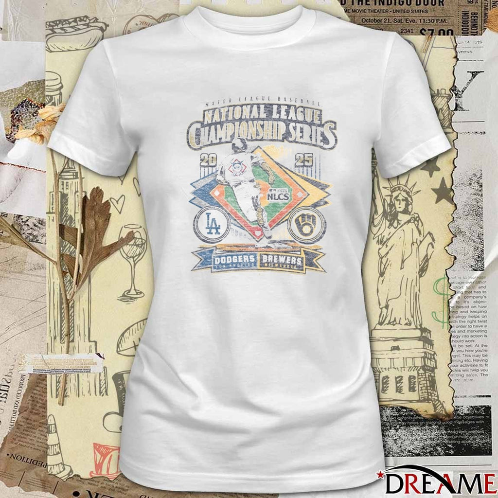 Milwaukee Brewers vs LA Dodgers MLB 2025 NLCS Matchup Dueling Vintage t-shirt