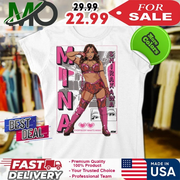 Mina Shirakawa Everybody Wants Mina Wrestling Comfort Colors Shirt