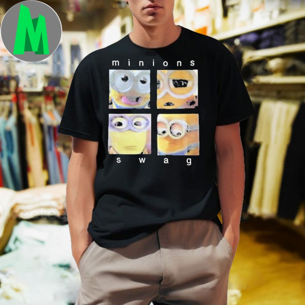 Minions Swag Character Faces Graphic T-Shirt