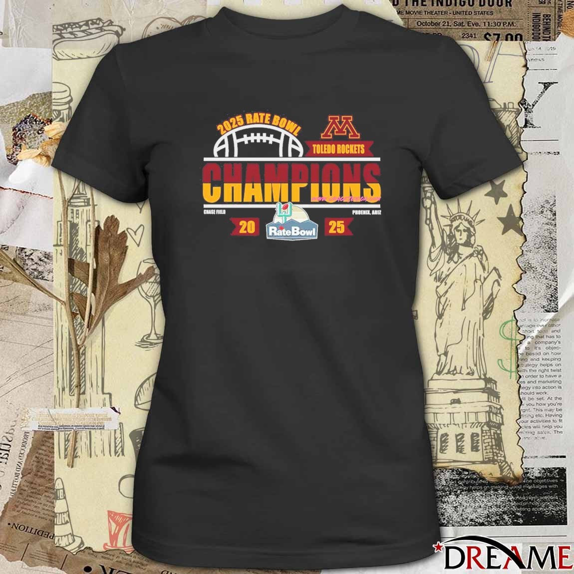 Minnesota Golden Gophers 2025 Rate Bowl At Chase Field In Phoenix Arizona Chase Field Phoenix AR t-shirt