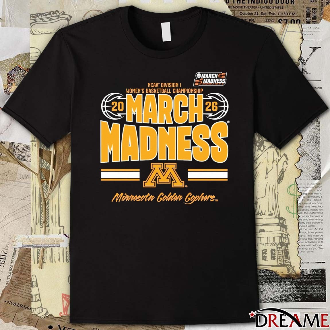 Minnesota Golden Gophers 2026 NCAA DI Women’s Basketball Tournament March Madness t-shirt