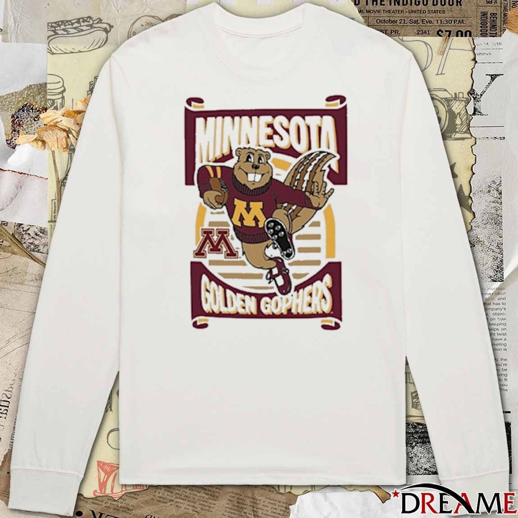 Minnesota Golden Gophers Gopher Playing Football Mascot 2025 t-shirt