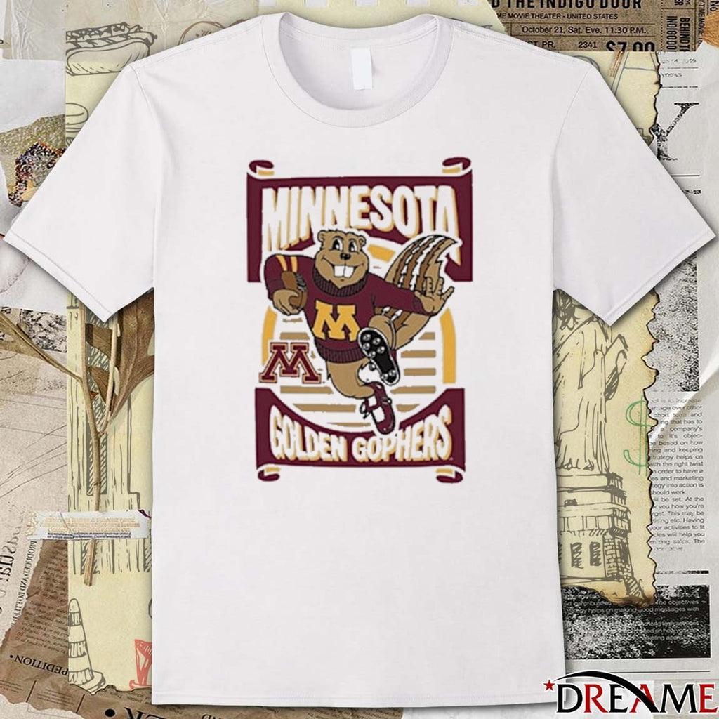 Minnesota Golden Gophers Gopher Playing Football Mascot 2025 t-shirt
