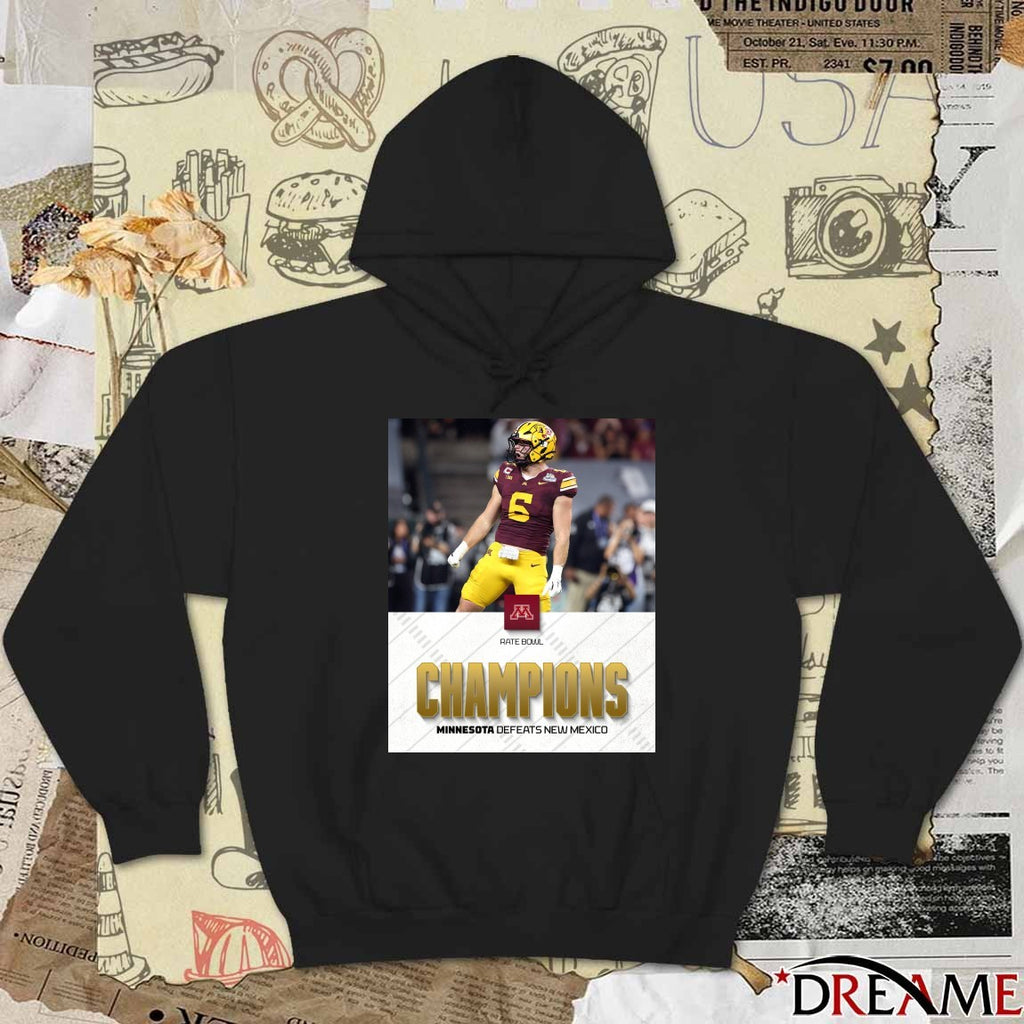 Minnesota Golden Gophers defeated New Mexico Lobos 2025 Rate Bowl Champions Poster t-shirt