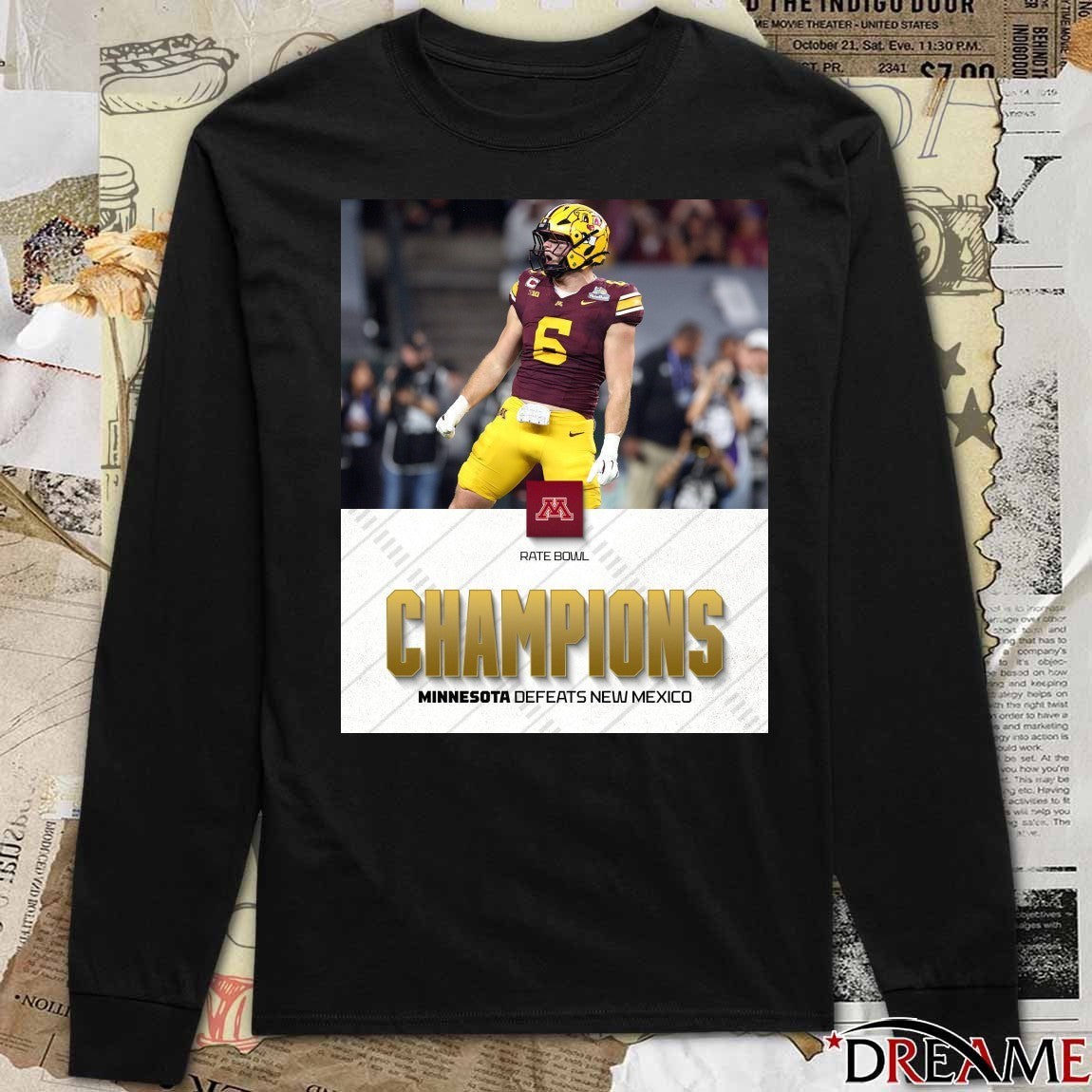 Minnesota Golden Gophers defeated New Mexico Lobos 2025 Rate Bowl Champions Poster t-shirt