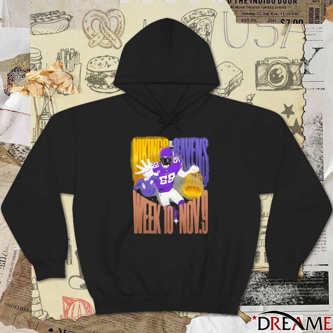 Minnesota Vikings vs Baltimore Ravens Week 10 Nov 9 Battle of the Purples on Sunday t-shirt
