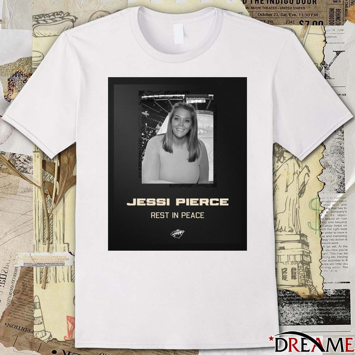 Minnesota Wild Jessi Pierce Rest In Peace t-shirt