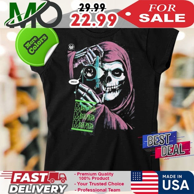 Misfits The Killing Fiend Grim Reaper Skull Graphic Punk Rock Band Unisex T-Shirt