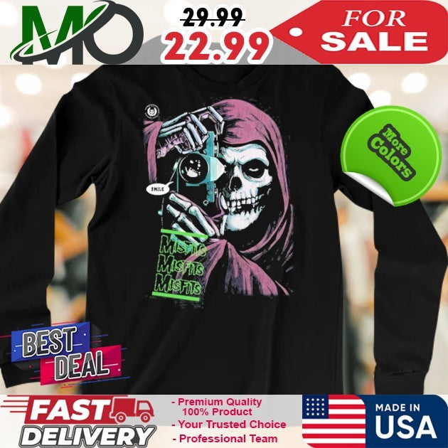 Misfits The Killing Fiend Grim Reaper Skull Graphic Punk Rock Band Unisex T-Shirt