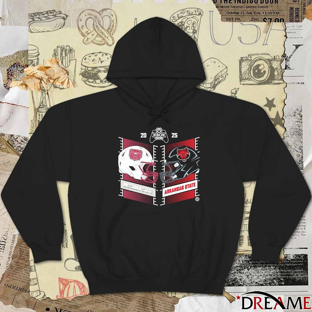 Missouri State Bears Vs Arkansas State Red Wolves December 18 2025 Xbox Bowl Helmets t-shirt