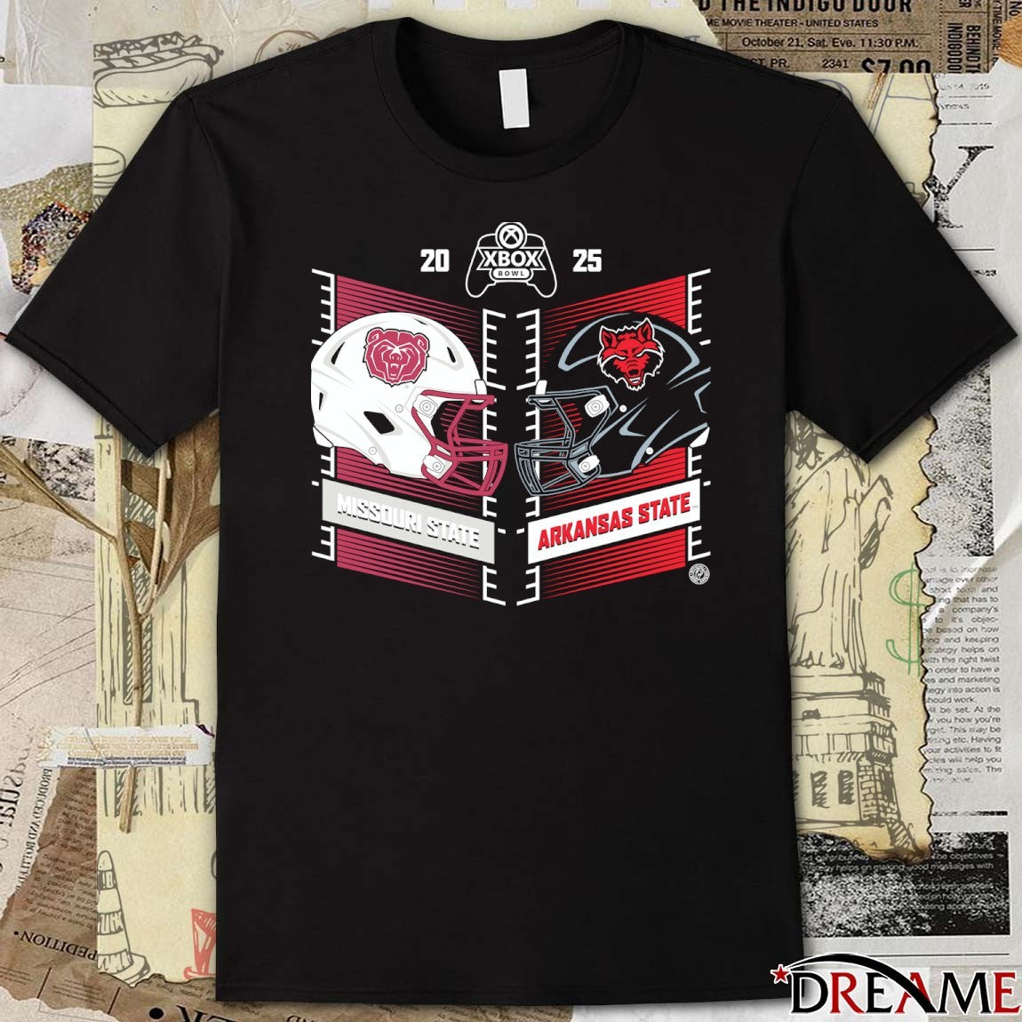 Missouri State Bears Vs Arkansas State Red Wolves December 18 2025 Xbox Bowl Helmets t-shirt