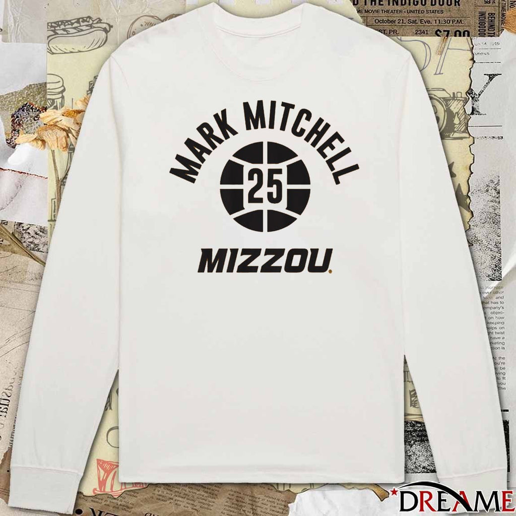 Missouri Tigers Basketball Mark Mitchell Name Number Ball t-shirt