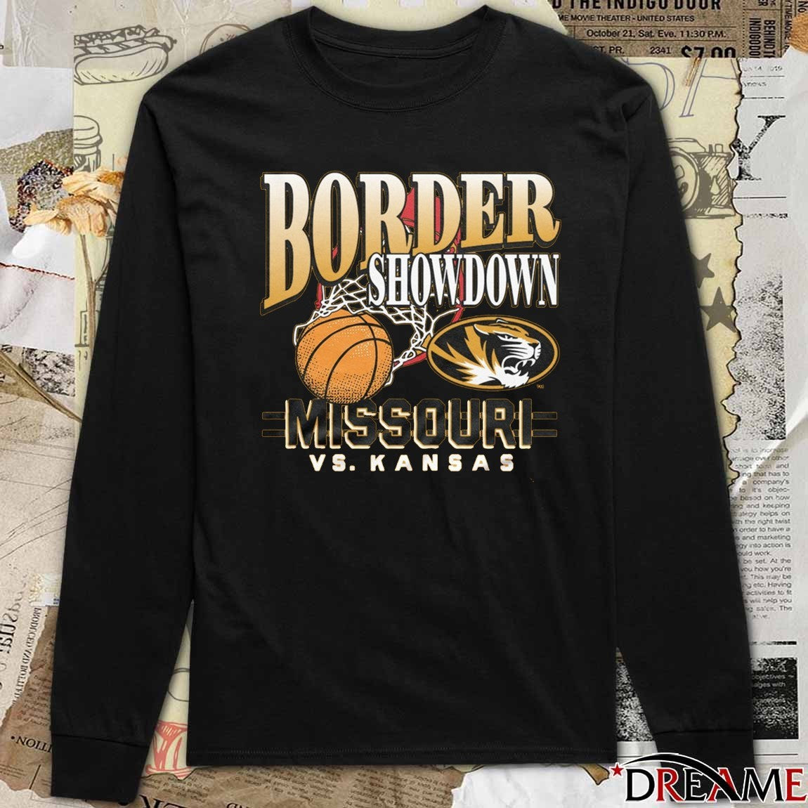Missouri Tigers Basketball Vs Kansas Jayhawks Border Showdown 2025 t-shirt