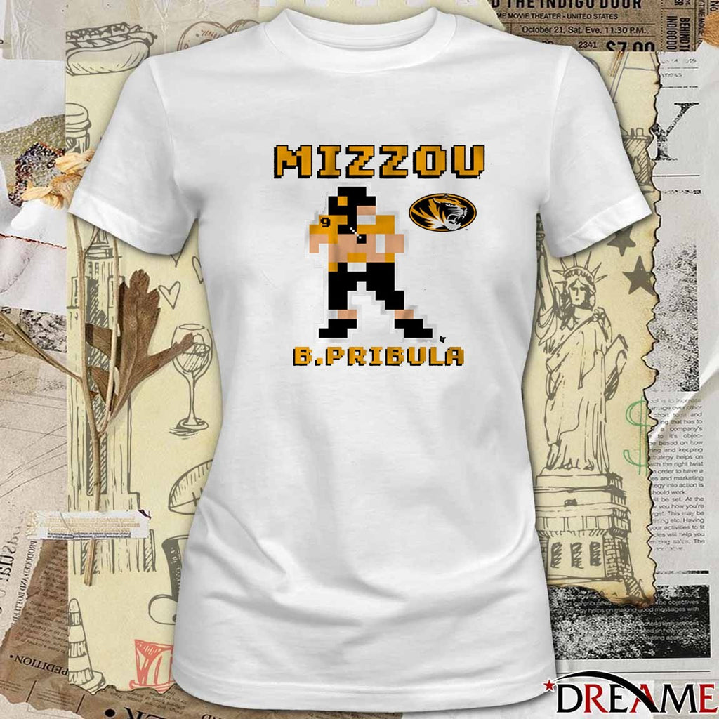 Missouri Tigers Football NCAA Beau Pribula Retro Baller t-shirt