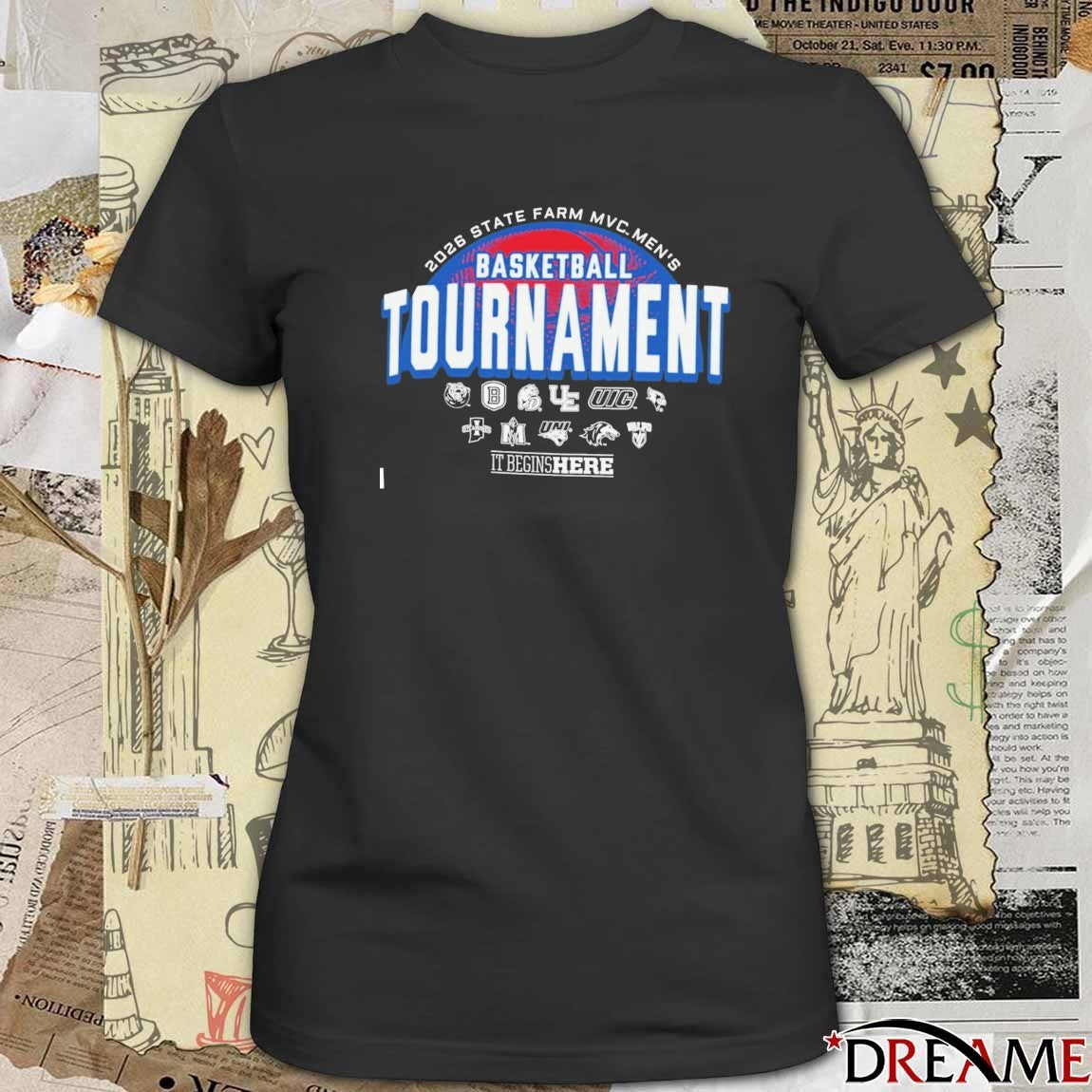 Missouri Valley Conference 2026 State Farm MVC Men’s Basketball Championship It Begins Here t-shirt