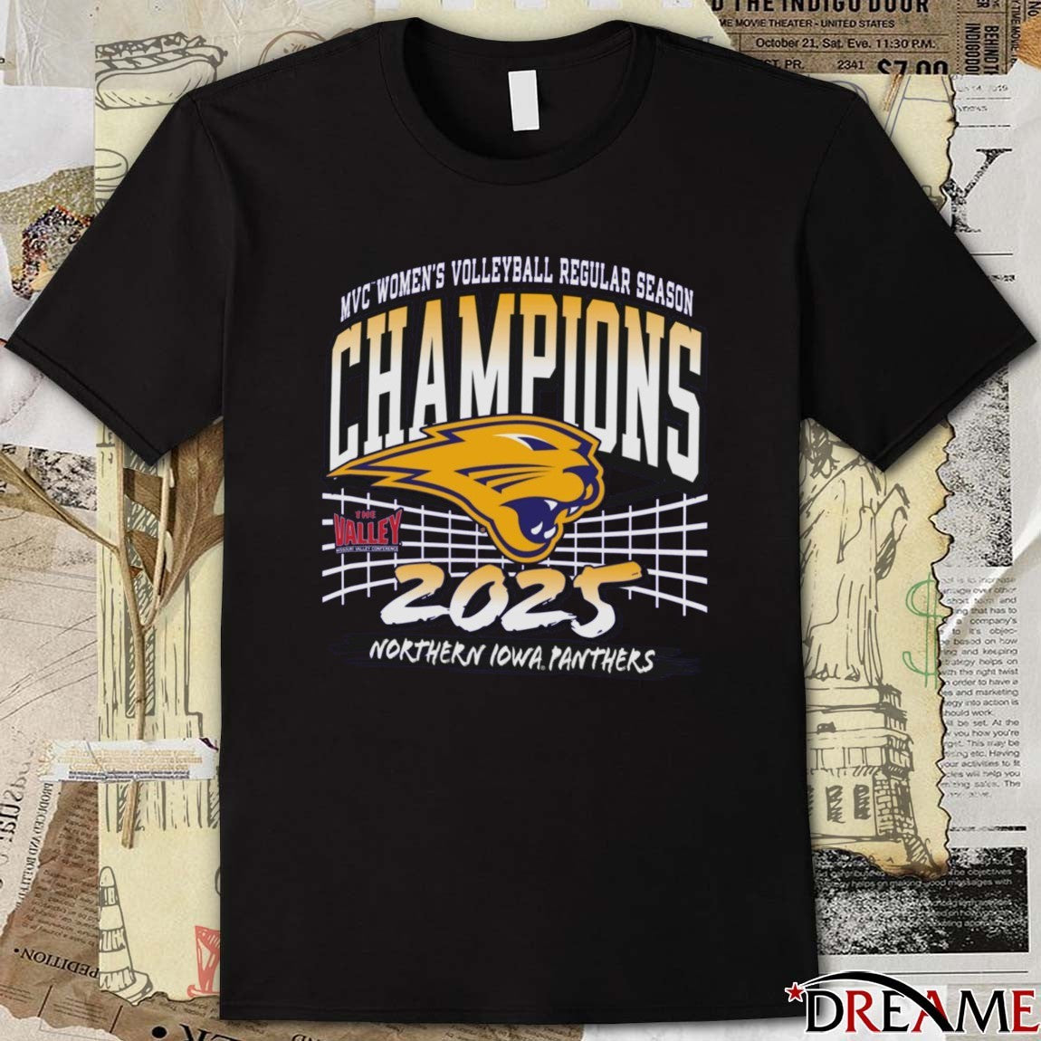 Missouri Valley Conference Women’s Volleyball Championship 2025 Northern Iowa Panthers t-shirt