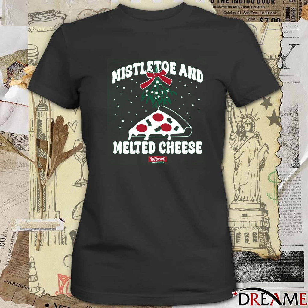 Mistletoe and Melted Cheese Christmas 2025 t-shirt