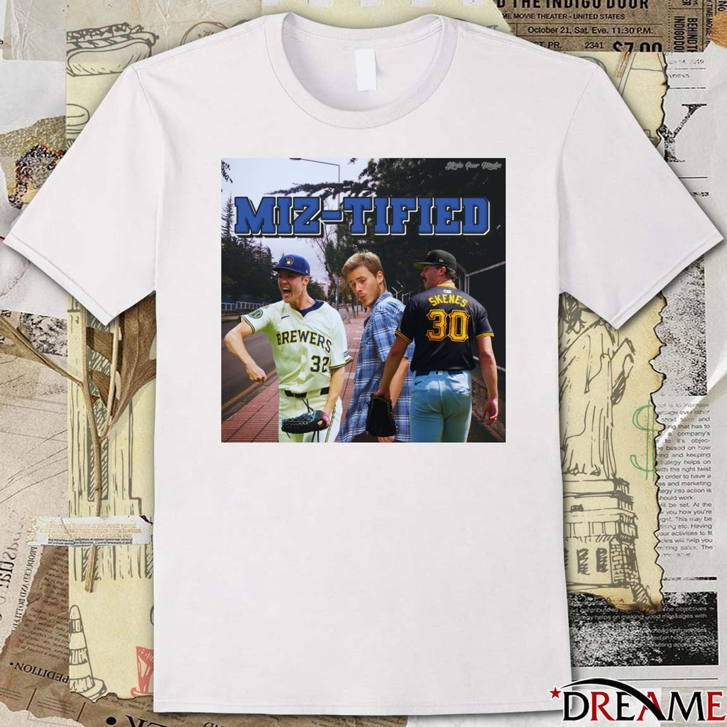 Miz-Tified Christian Yelich Milwaukee Brewers and Paul Skenes Pittsburgh Pirates Meme t-shirt