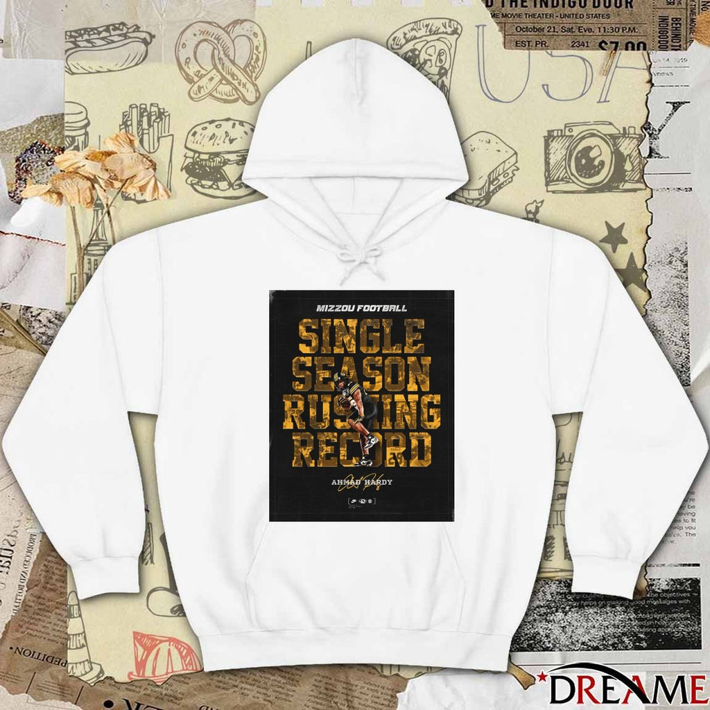 Mizzou Football Ahmad Hardy Single Season Rushing Record Signature Poster t-shirt