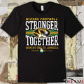 Mizzou Football Stronger Together Won By One To Jamaica Harmons May 2025 t-shirt
