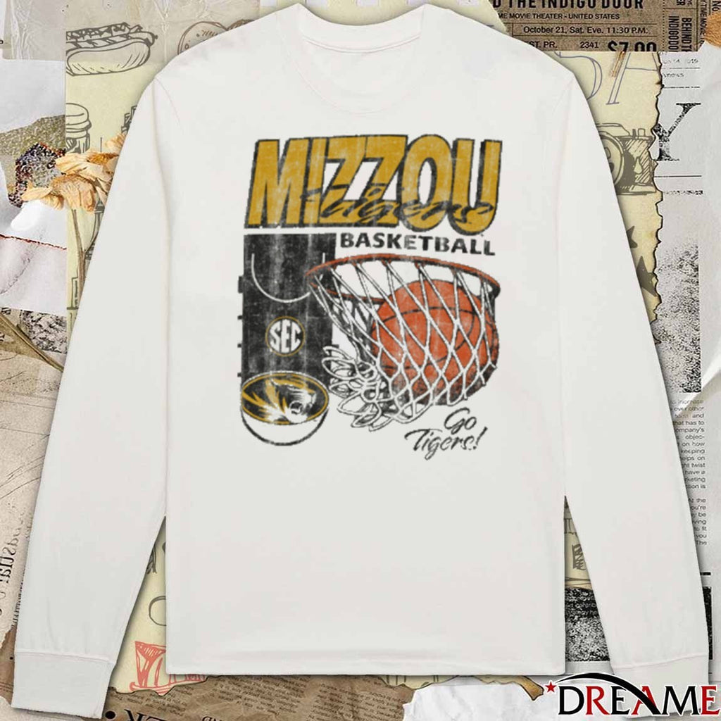 Mizzou Tigers Champion Tiger Head SEC Basketball Hoop Swoosh Go Tigers t-shirt