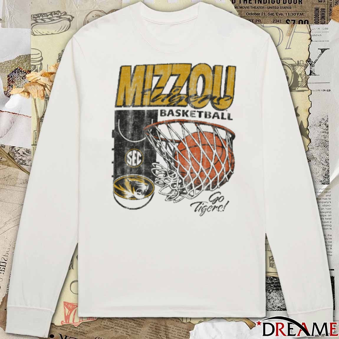 Mizzou Tigers Champion Tiger Head SEC Basketball Hoop Swoosh Go Tigers t-shirt