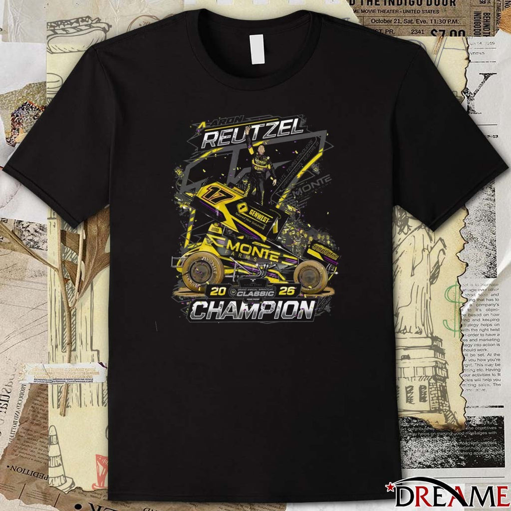 Monte Motorsport Aaron Reutzel Grand Annual Sprintcar Classic Champion 2026 t-shirt