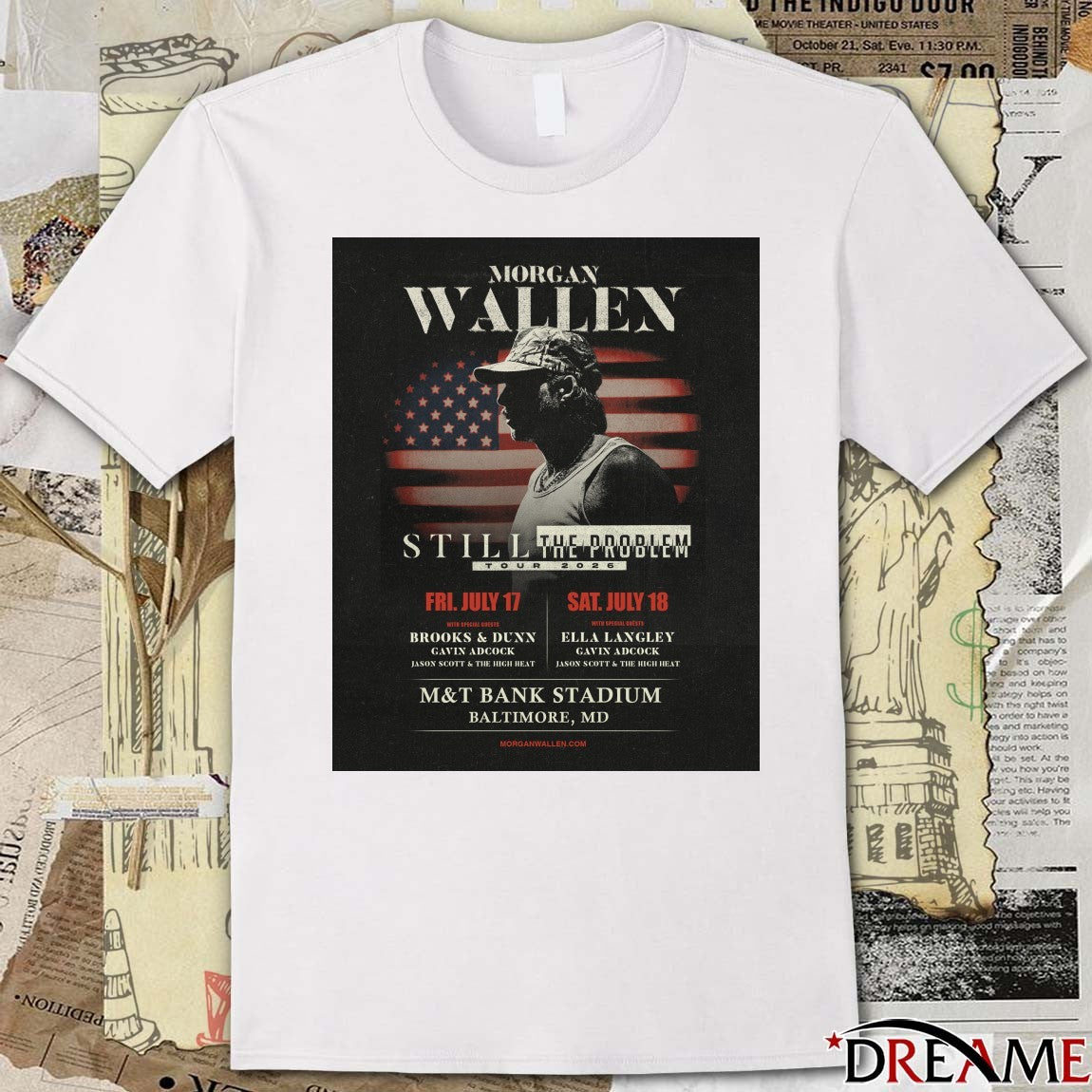 Morgan Wallen Still The Problem Tour 2026 July 17 – 18 M&T Bank Stadium Baltimore MD Poster t-shirt