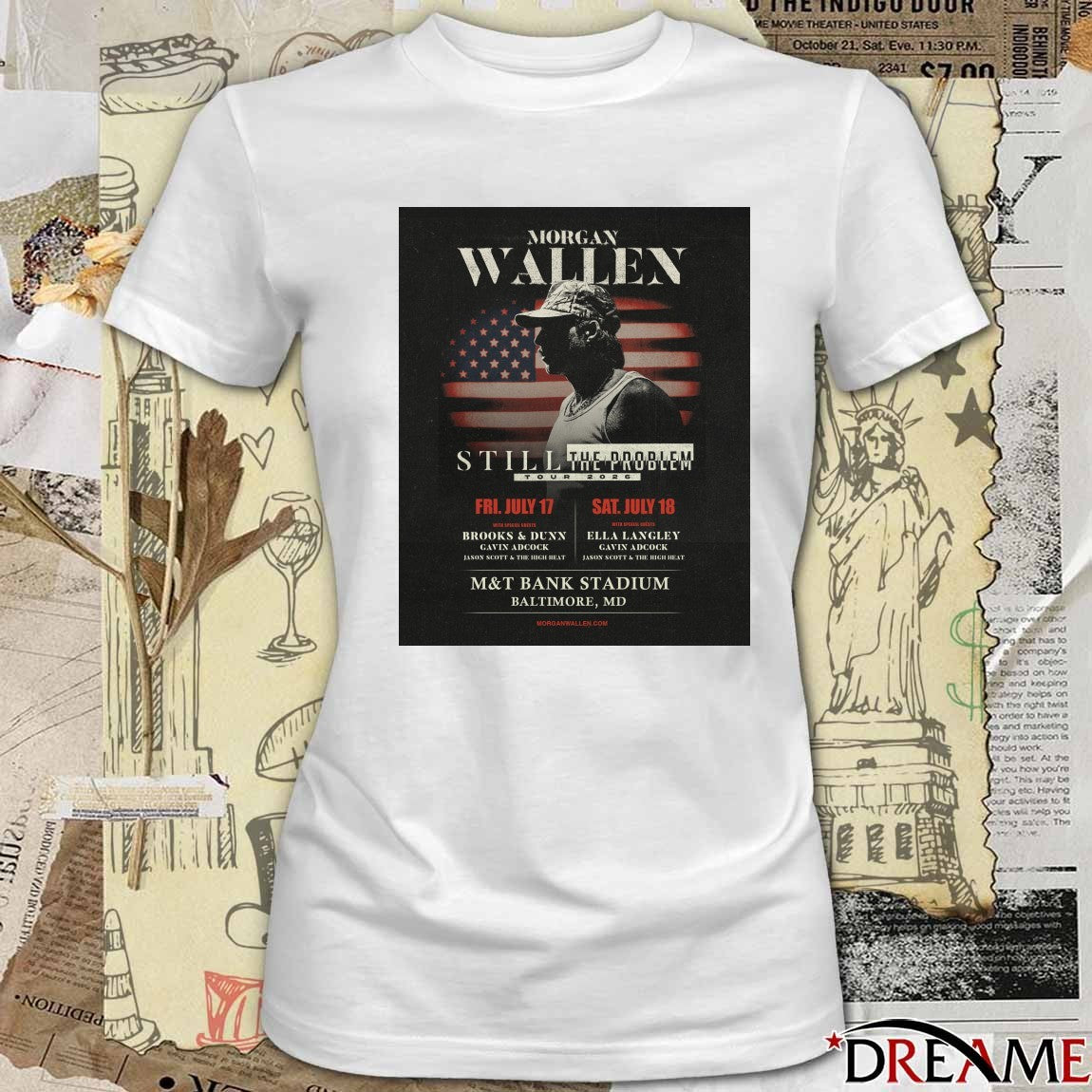 Morgan Wallen Still The Problem Tour 2026 July 17 – 18 M&T Bank Stadium Baltimore MD Poster t-shirt