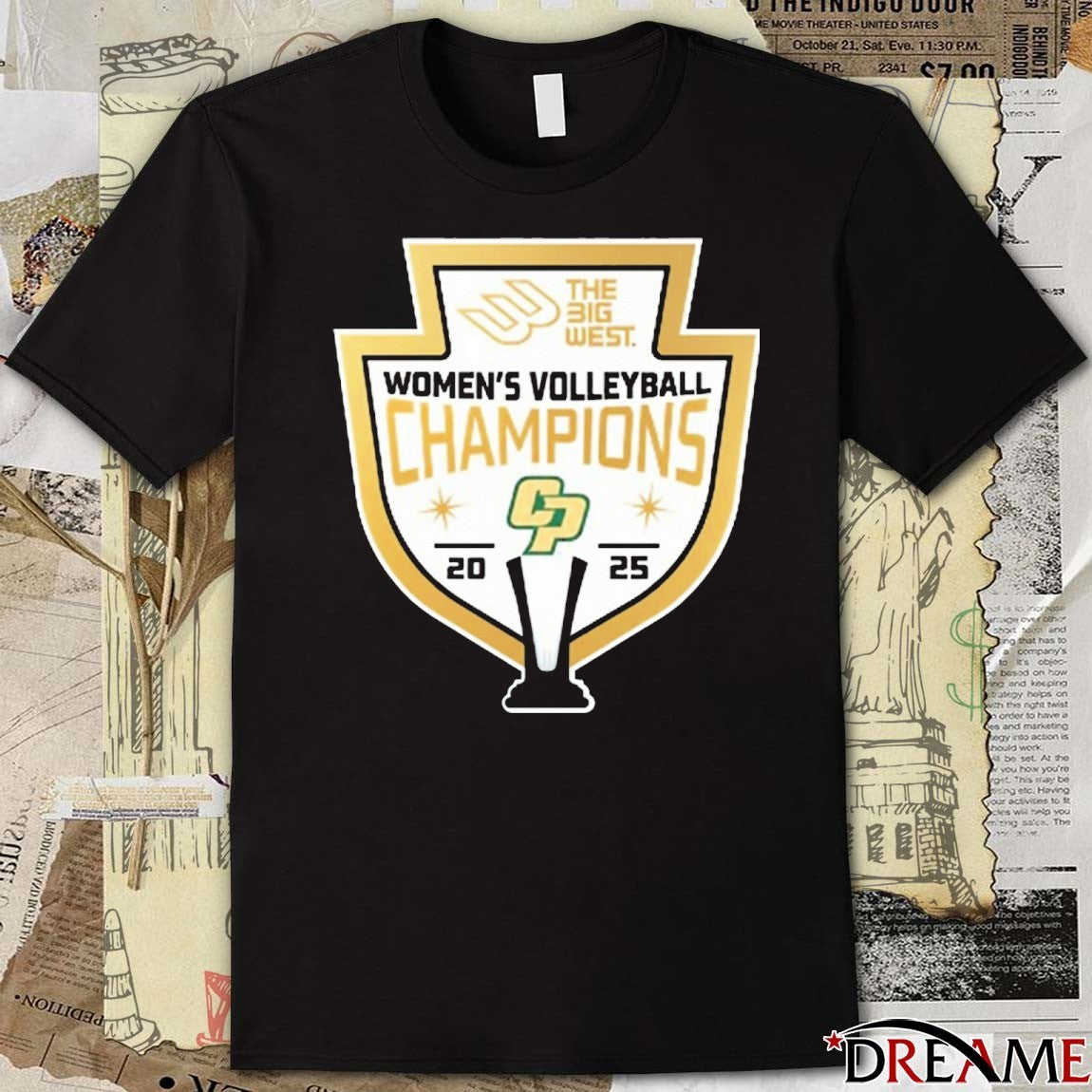 Mountain West Conference Women’s Volleyball Champions The Big West 2025 Logo t-shirt